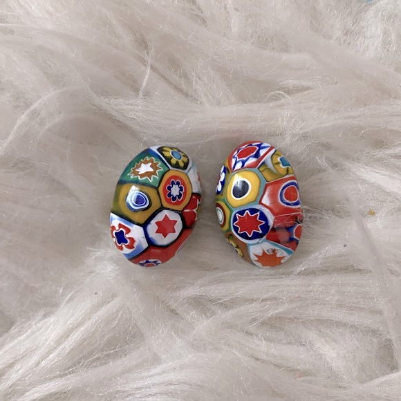 Madewell Jewelry - vintage resin clip on funky colorful earrings